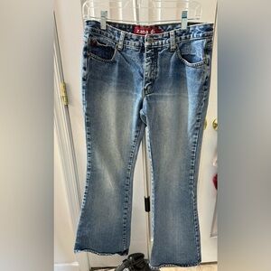 VTG Zana Di Juniors Flare Leg Denim Jean with Light Distressing Sz 9